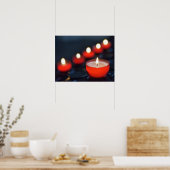Poster Bougies d'église qui brûlent (Cuisine)