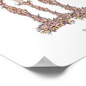 Poster Bougies Shabbat Floral (Coin)