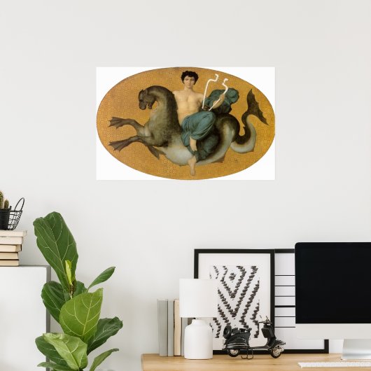 Poster Bouguereau - Arion sur un Cheval Marin (Bureau à domicile)