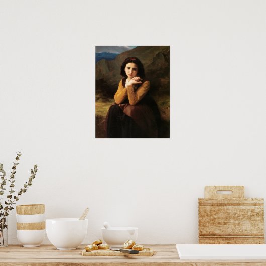 Poster Bouguereau - Cute 1869 (Cuisine)