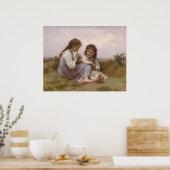 Poster Bouguereau - Idylle Enfantine (Cuisine)