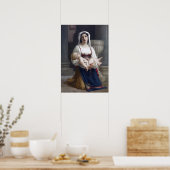 Poster Bouguereau - Italien Peasin Kneeling (Cuisine)