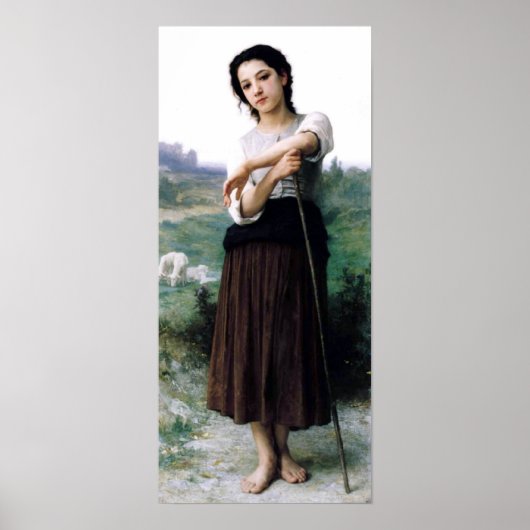 Poster Bouguereau - Jeune Bergere Debout (Devant)