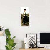 Poster Bouguereau - La Jeune Bergere (Bureau à domicile)