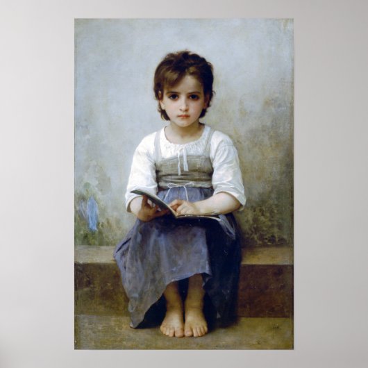 Poster Bouguereau - La Lecon Difficile (Devant)