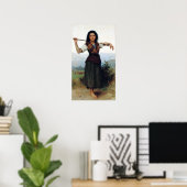 Poster Bouguereau - La Petite Bergère (Bureau à domicile)