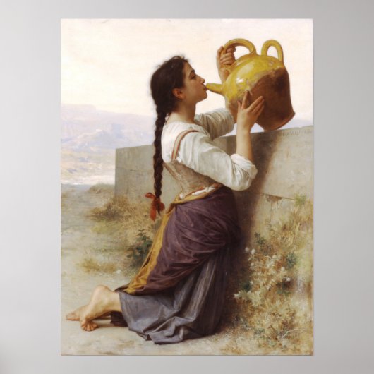 Poster Bouguereau - La Soif (Devant)