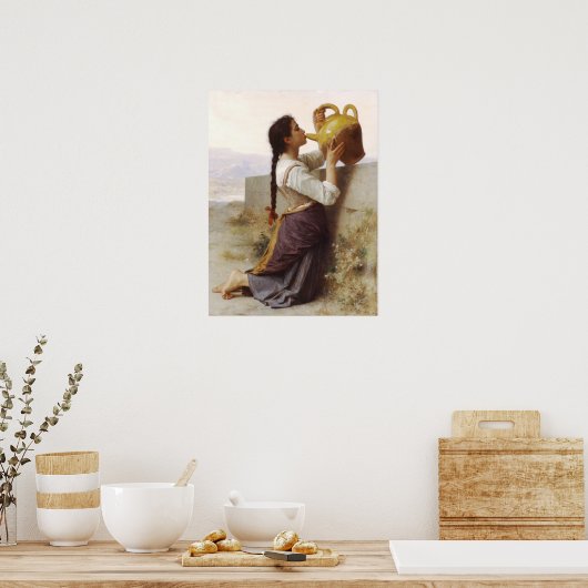 Poster Bouguereau - La Soif (Cuisine)