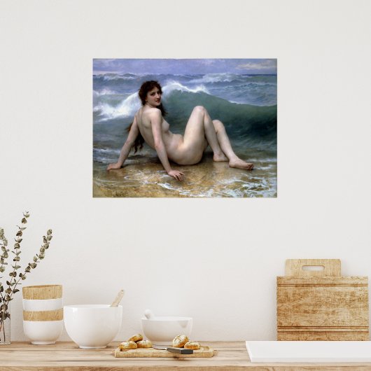 Poster Bouguereau - La Vague (Cuisine)