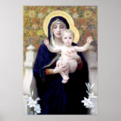 Poster Bouguereau - La Vierge au Lys (Devant)