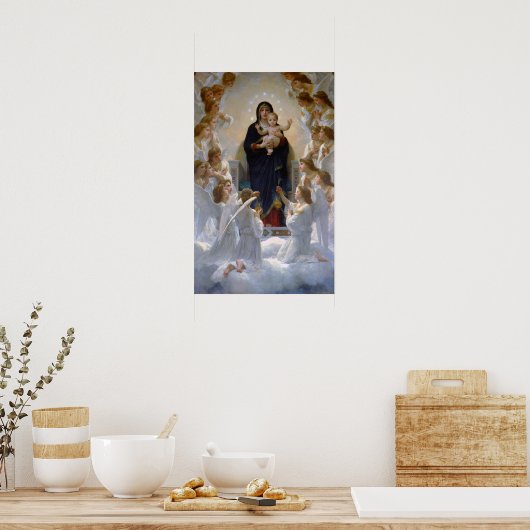 Poster Bouguereau - La Vierge aux anges 1900 (Cuisine)