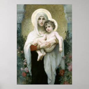 Poster Bouguereau-La Vierge des Roses lg