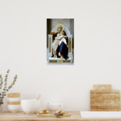 Poster Bouguereau - La Vierge, L'Enfant Jésus et Saint Je (Cuisine)