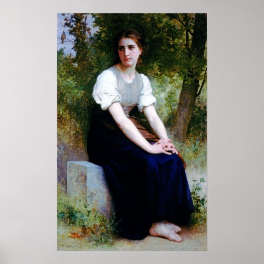Poster Bouguereau - Le Chant du Rossignol (Devant)