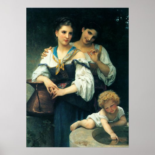 Poster Bouguereau - Le Secret 1876 (Devant)