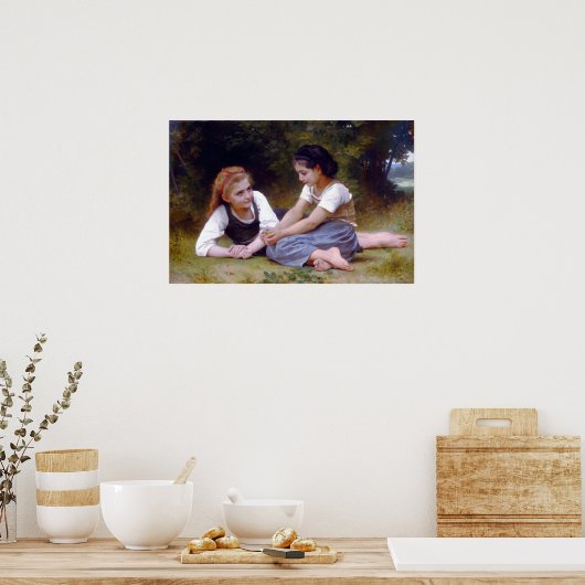Poster Bouguereau - Les cueilleurs de noix 1882 (Cuisine)