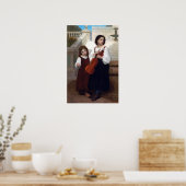 Poster Bouguereau - Loin De Chez Lui 1867 (Cuisine)