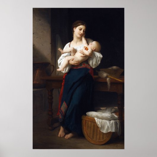 Poster Bouguereau - Mère Et Enfant (Devant)