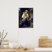 Poster Bouguereau - Mère Regardant Son Enfant 1871 (Cuisine)