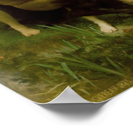 Poster Bouguereau - Nymphes et Satyre (Coin)