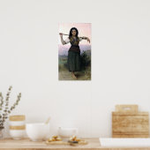 Poster Bouguereau - Pastourelle (Cuisine)