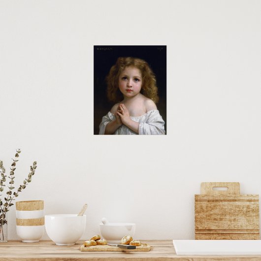 Poster Bouguereau - Petite fille (Cuisine)
