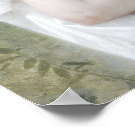 Poster Bouguereau - Petite Fille au Bouquet (Coin)