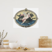 Poster Bouguereau - Putti sur un Monstre Marin (Cuisine)