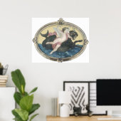 Poster Bouguereau - Putti sur un Monstre Marin (Bureau à domicile)
