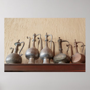 Poster bouilloires gravées d'antiquités