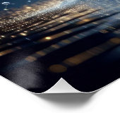 Poster Bouillonnement D'Eau Propre Pure Sur Un Lac Bleu (Coin)