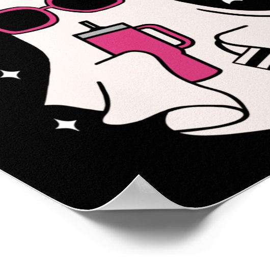 Poster Boujee Boo-jee Cute Ghost Saison Éffrayante Hallow (Coin)