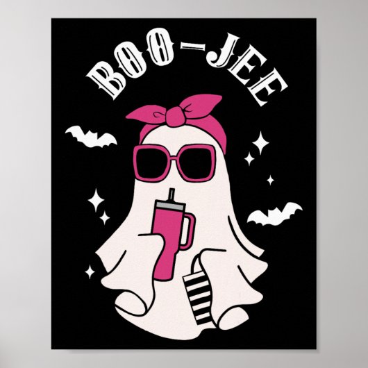 Poster Boujee Boo-jee Cute Ghost Saison Éffrayante Hallow (Devant)