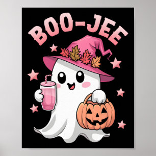 Poster Boujee Boo Jee Éffrayant Citrouille d'Halloween ro