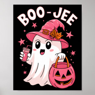 Poster Boujee Boo Jee Éffrayant Citrouille d'Halloween ro