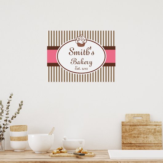 Poster Boulangerie à l'ancienne customisée (Cuisine)