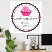 Poster Boulangerie Cupcake (Bureau à domicile)