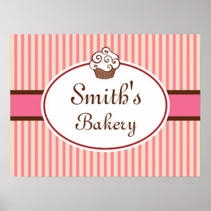 Poster Boulangerie Cupcake Personnalisée Signal Art