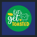 Poster Boulangerie Drôle Allons-nous être grillé Retro Bo<br><div class="desc">Art de la typographie colorée avec des couleurs rétro et vibrantes. Des puns et des citations amusants sur la nourriture, la cuisine, la cuisson et la restauration. Décor parfait pour votre cuisine, diner, café, boulangerie ou restaurant. La couleur Arrière - plan (le cercle et le carré) est personnalisable via l'outil...</div>