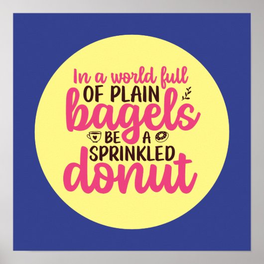 Poster Boulangerie Drôle Soit Une Cuisine De Donut Saupou (Devant)