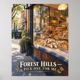 Poster Boulangerie Forest Hills Matin