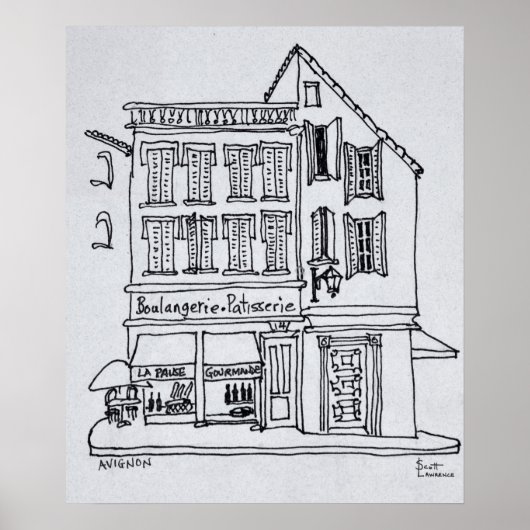 Poster Boulangerie Patisserie, Avignon (Devant)