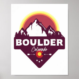 Poster Boulder Colorado Co Montagnes Rocheuses Randonnée