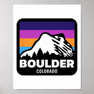 Poster Boulder Colorado Ski Snowboard Voyage en famille 2