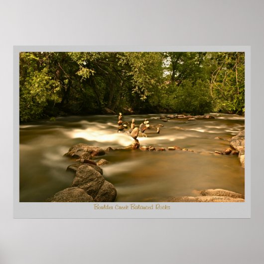 Poster Boulder Creek - Roches équilibrées (Devant)