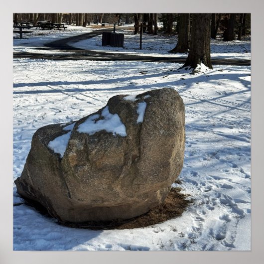 Poster Boulder dans l'affiche de neige (Devant)