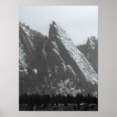 Poster Boulder Flatirons Fog (Devant)