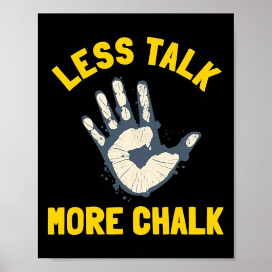 Poster Bouldering Climber Chalk Boulderer Artificial Rock (Devant)