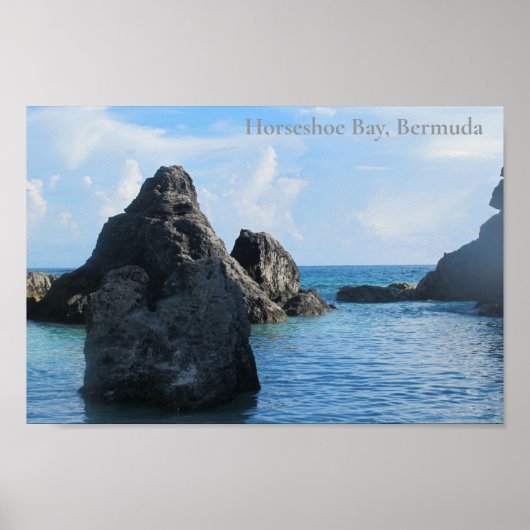 Poster Boulders in Horseshoe Bay, Bermudes (Devant)