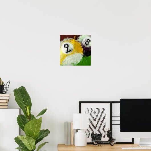 Poster Boule Abstrait 8 et 9 (Bureau à domicile)